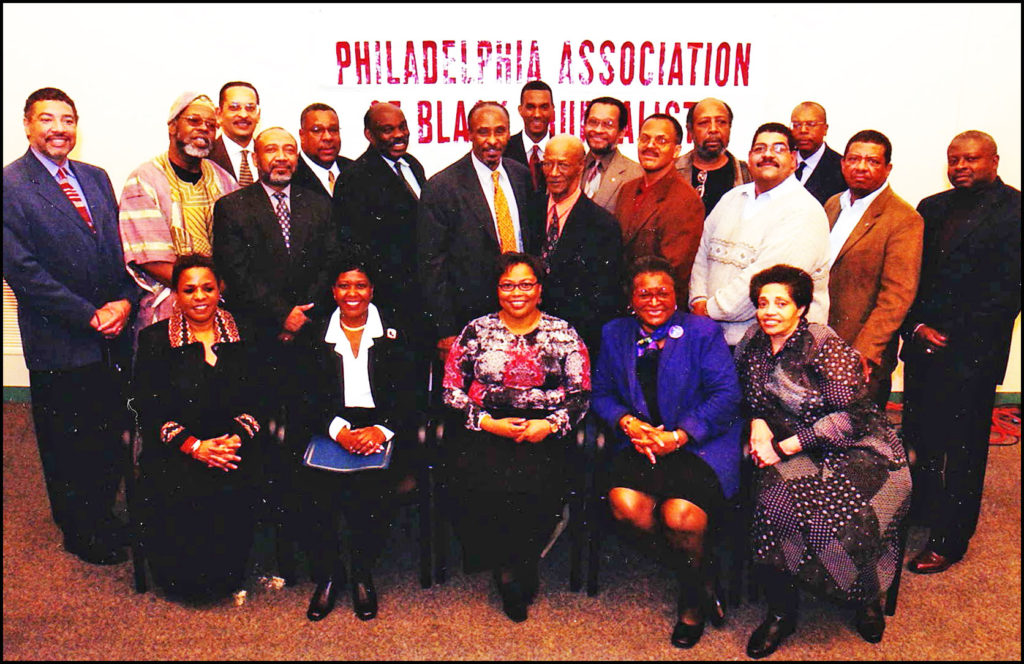 PABJ founders, early and later members and presidents at 2003 celebration. Photo by Sarah Glover.